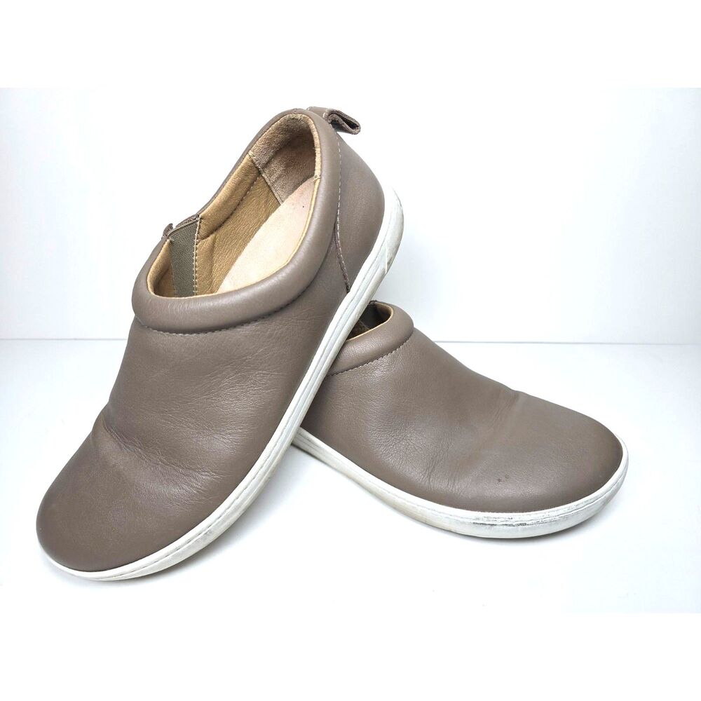 Birkenstock Beige Leather Slip On Shoes Womens 39 / US 8-8.5 Casual Loafers